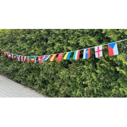 Łańcuch Flagowy 14m ( 24 kraje) Girlanda uczestników Euro 2024 w Niemczech UEFA