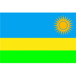 Rwanda ( Republika Rwandy ) Flaga 90x150 cm