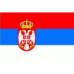 Serbia z Godłem Flaga 90x150 cm