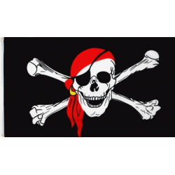 Pirat z Chustą Flaga na Jacht / Motorówkę 30x40 cm