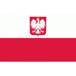 Polska z Godłem Flaga na Jacht / Motorówkę 30x40 cm