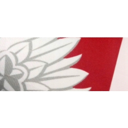 Flaga Polska z Godłem na jacht 30x20 cm Polski jachtowa bandera