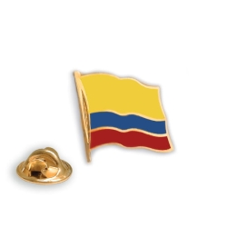 Przypinka KOLUMBIA Flaga Pins Wpinka KOLUMBII - falista
