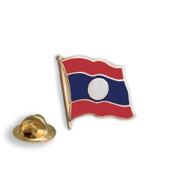 Przypinka LAOS Flaga Pins Wpinka LAOSU - falista