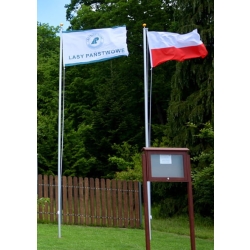 Maszt 1.0 Aluminiowy Flagowy 6,20 + Flaga Polska Polski