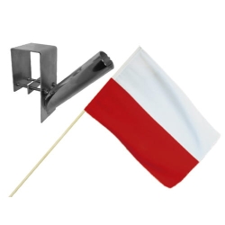 Zestaw Flaga Polska 112x70 cm Kij Uchwyt balkonowy Flagi Polski