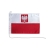 Flaga Polska z Godłem na jacht 30x20 cm Polski jachtowa bandera