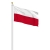 Maszt 1.0 Aluminiowy Flagowy 6,20 + Flaga Polska Polski